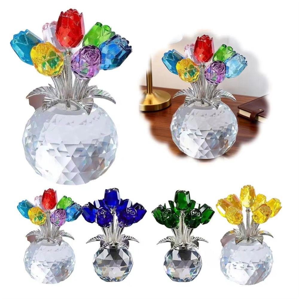 Eternal Bloom Crystal Rose Bouquet Simulated Flowers Eternal Rose Decoration  Anniversary