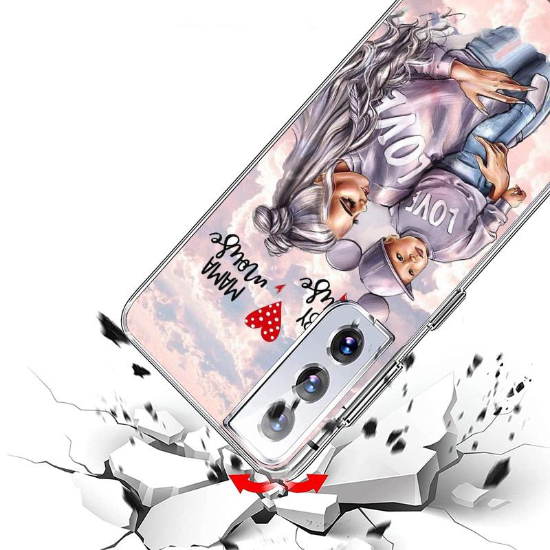 Girl Super Baby Mom Pink Phone Case For Samsung Galaxy S24 S25 Edge S26 Ultra S23 S22 S21 Plus S20 FE + Personalized Print Cover