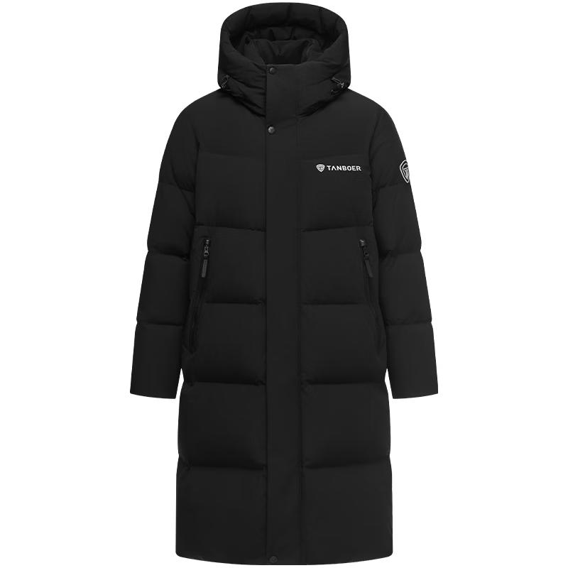 Tanboer Men s Long Hooded Winter Down Jacket 2XL