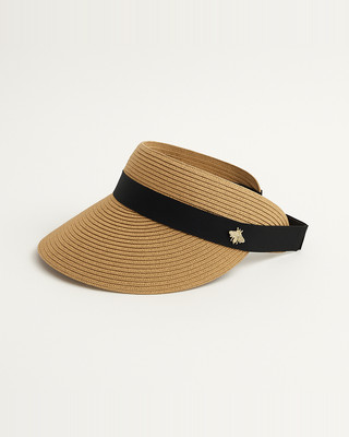 მზის ქუდი მზისგან დამცავი ფართო კიდით ქარგაუმტარი ანტი-UV რეგულირებადი ფუტკრის დეკორაცია ხელით ნაქსოვი მზისგან დამცავი