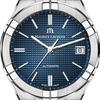 Maurice Lacroix AIKON Data 39mm Mostrador Azul Clous de Paris Pulseira de Aço Inoxidável Relógio Automático Masculino (AI6007-SS002-430-1)
