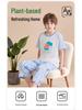 Lanjing Modal Boys' Summer Pajama Set - Lightweight Short Sleeve and Seven-Point Pants for Air-Conditioned Comfort