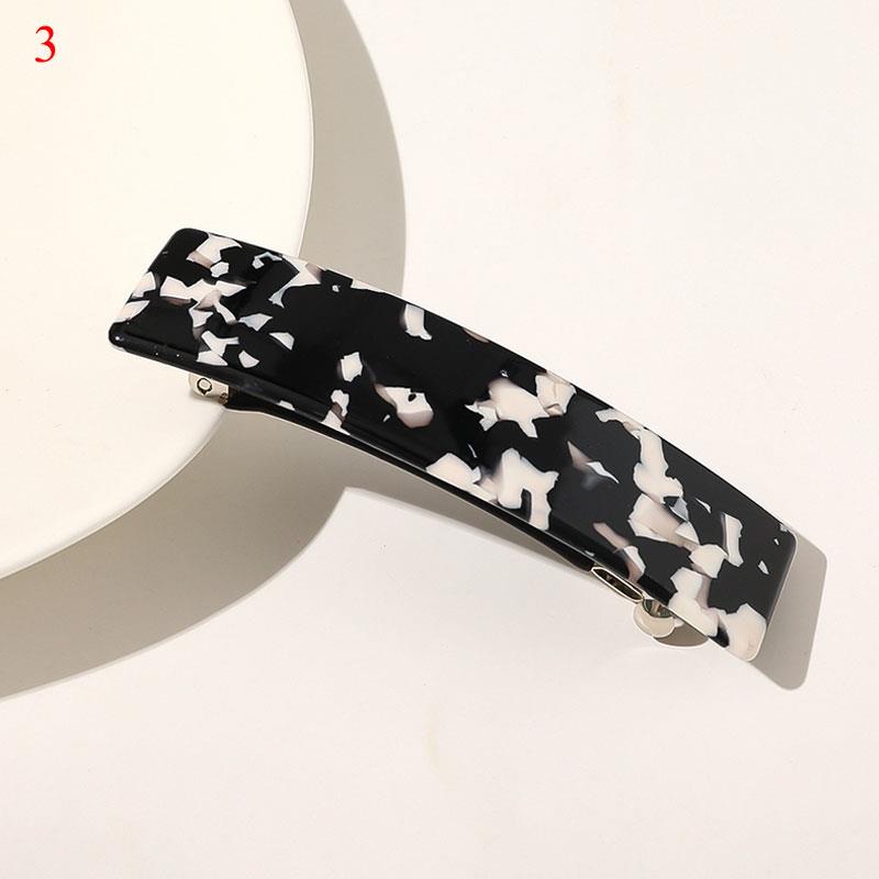 1 Stück Vintage Haarspangen für Frauen Leopard Marmor Geometrische Haarnadeln Rechteck Acetat Haarspangen Haarnadeln Mädchen Haarschmuck