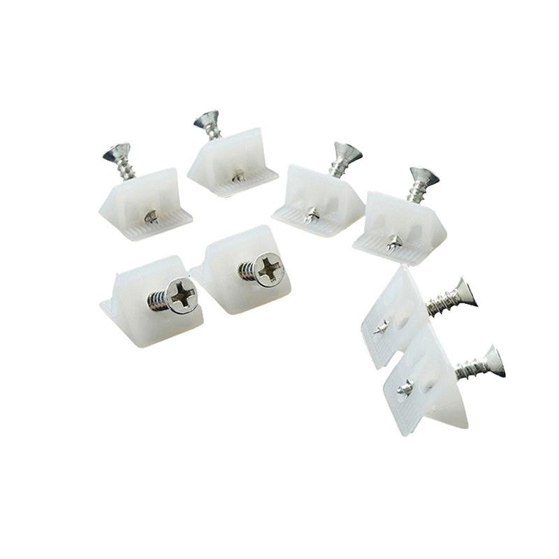 50pcs Furniture Chest Drawer Bottom Repair Fixing Mending Wedges Drawer Angle Code Bracket Fastener with Screws