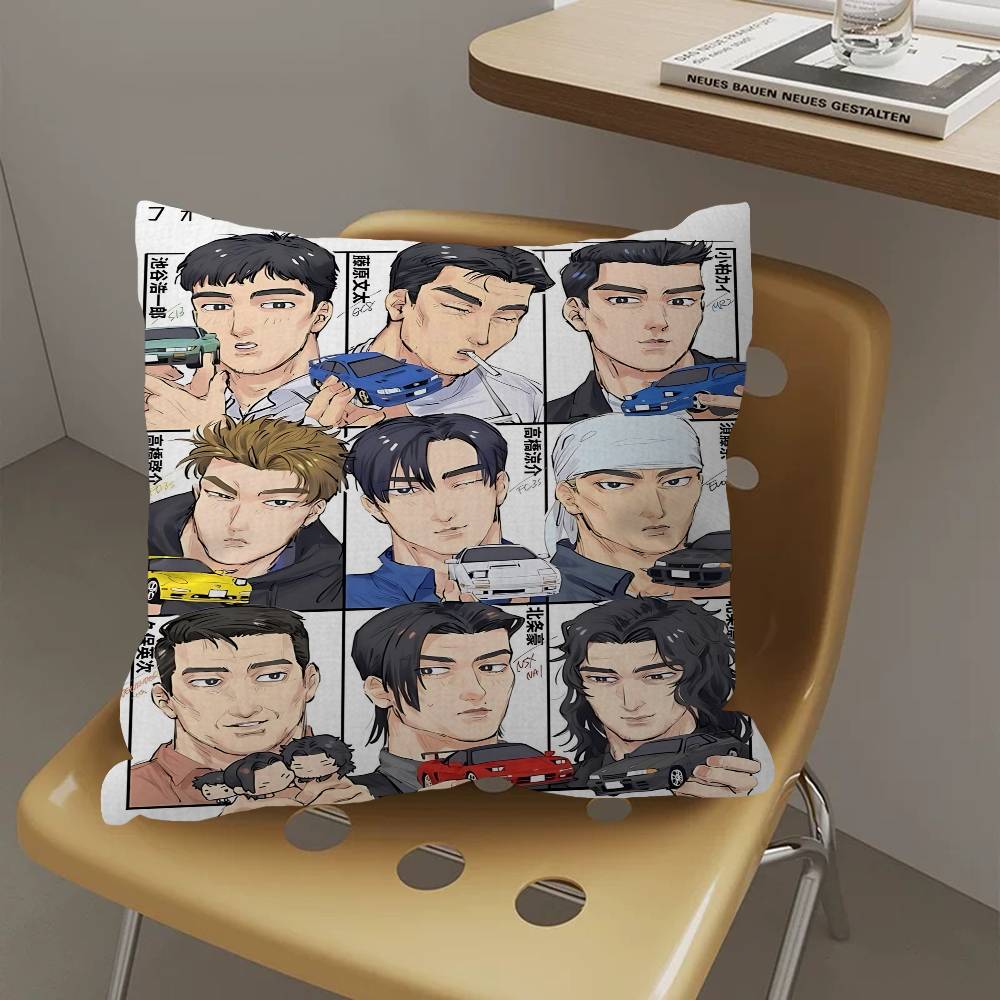 Anime Initial D Pillow Cushion Cover Pillowcase Living Room Sofa Home Decor Customized