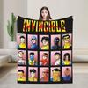 Invincible Flannel Blanket Hero Man Awesome Throw Blankets for Home 200x150cm Quilt