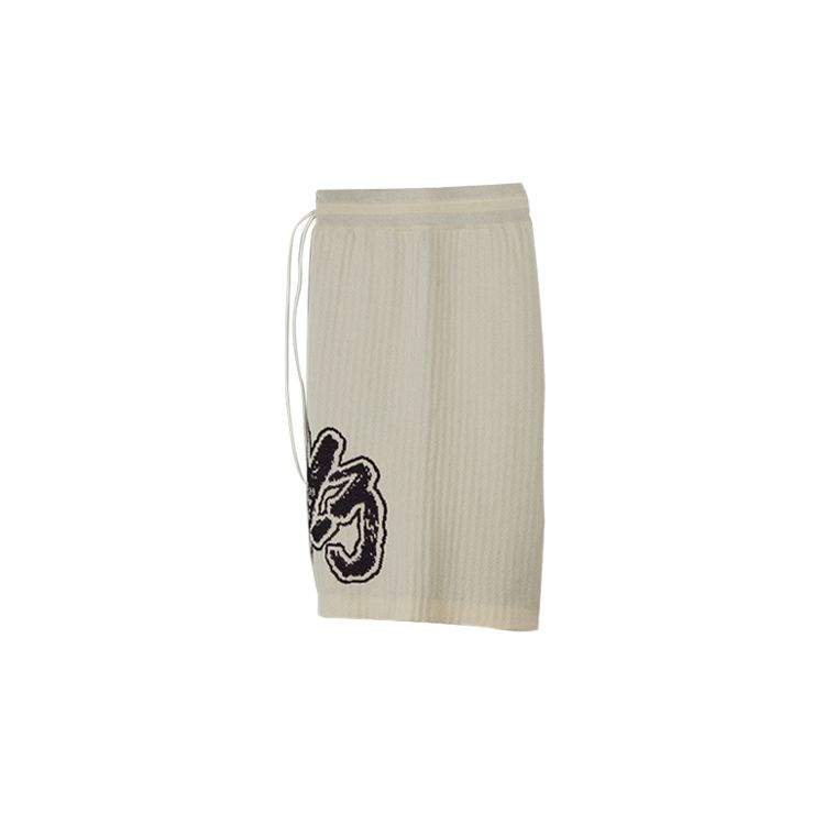 

Y-3 Logo Knit Short Off White Unisex Bottoms Black IA3105 XS