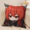 Diluc Cute Cute Genshin Impact Cushion Cover Silky Short Plush Invisible Zipper Dustproof Sofa Pillow Case For Home Decor