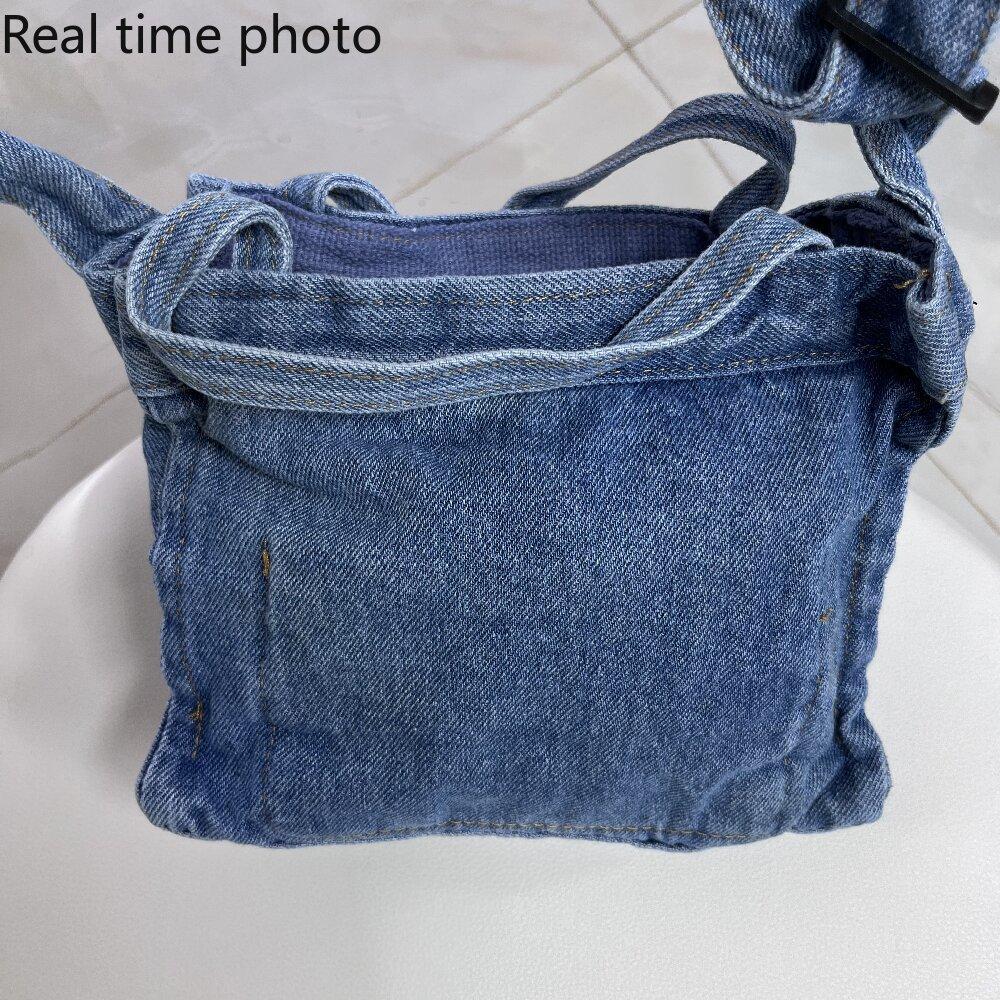 Umhängetasche für Damen, Japan und Südkorea, exquisite Tasche aus gewaschenem Denim, Ins, künstlerischer Stil, Persönlichkeit, Kreativität, tragbare Tasche, Umhängetasche