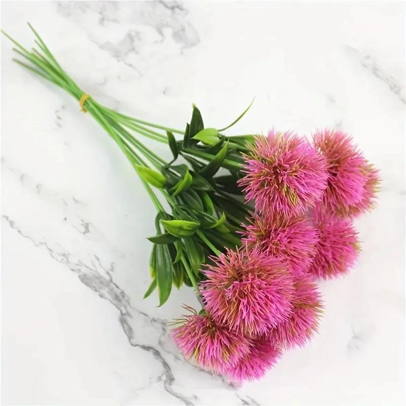 3/7PCS Artificial Flowers Dandelion Bouquet for Living Room Decor Outdoor Garden Flower Wedding Decor DIY Wreath Accessoriess