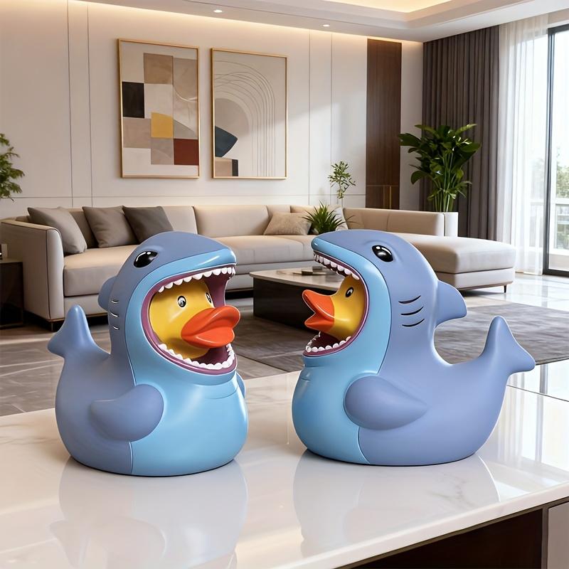 1pc Automotive Decoration - Shark Duck Desk Ornament, Living Room Home Car Dashboard Ornament