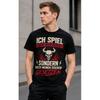 Men's Black Short Sleeve T-shirt with Bold German Text and Skull Graphic, Crew Neck, Relaxed Fit, Soft Cotton Feel, Edgy Streetwear Style for Casual