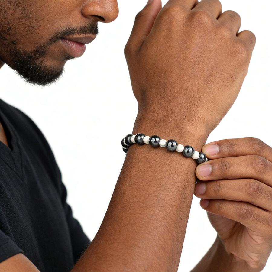 Minimalist Elegance Men Strand Bracelet 7 Types Of Stones Available Cool Riding Sports Wrist Accessories Pulseria Hombre Joias