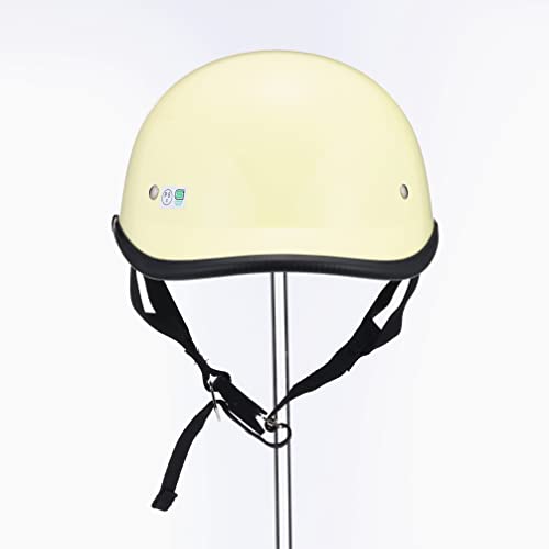 Bike Parts Center Half Helmet, Long Ducktail, Ivory, One Size Fits Most (Head Circumference 57cm-60cm) 722202