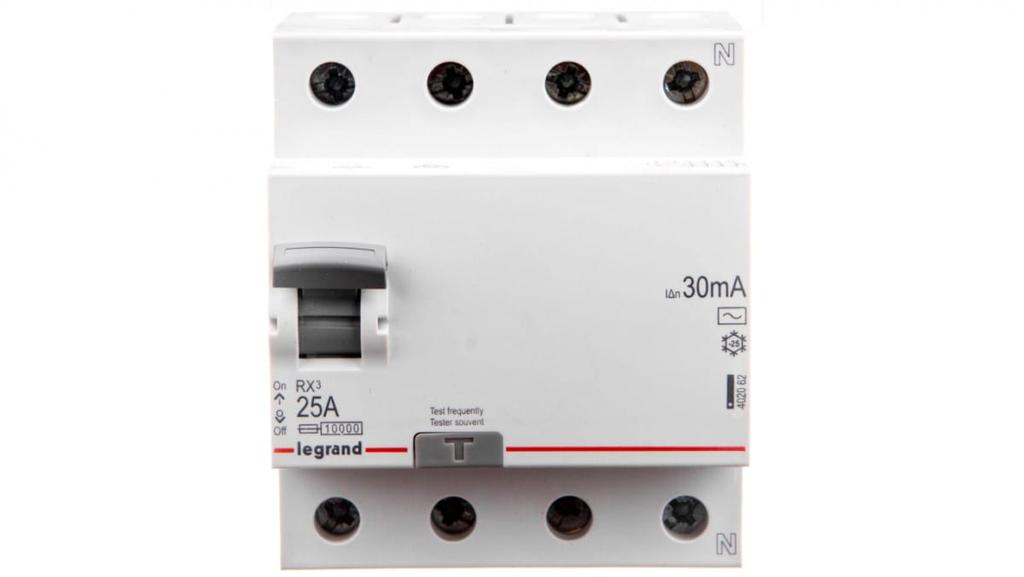 4P 25A 0.03A differential circuit breaker type AC P304 RX3 402062