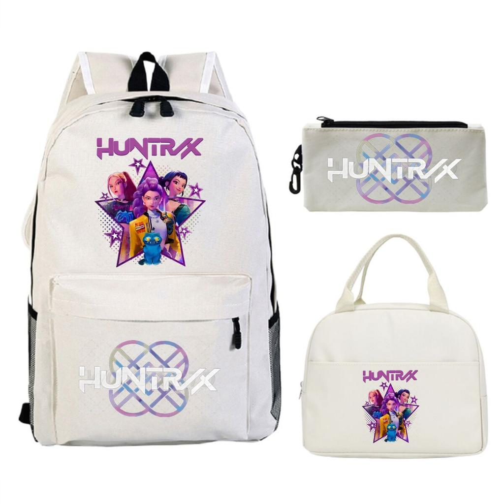 Kpop Demonunters Peripheral Children'S Backpack Elementary And Secondary School Bag Three-Piece Set