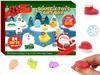 Calendário do Advento Mochi Squishies 24 Janelas Squishy Presente de Natal