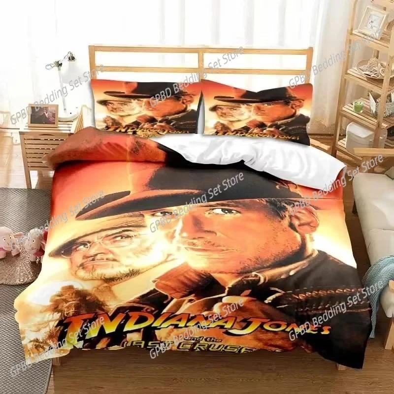 Indiana Jones The Dial of Destiny Stylish 3D NEW Duvet Cover Pillowcase Bedding Set Adult Boy Girl Bedroom Single Double Large