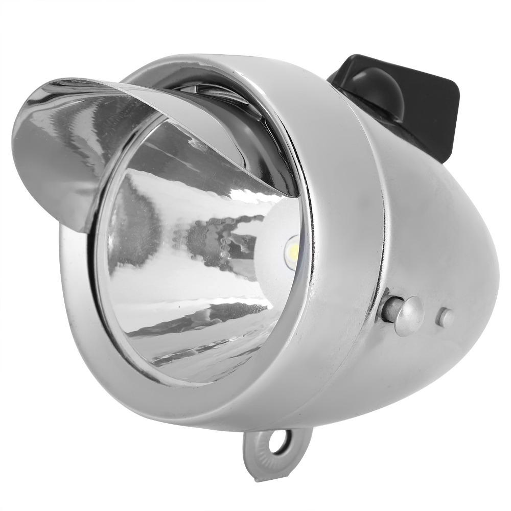 

Metal Shell Bike LED Light Electroplate Surface Bike Front Light Night Cycling серебряный