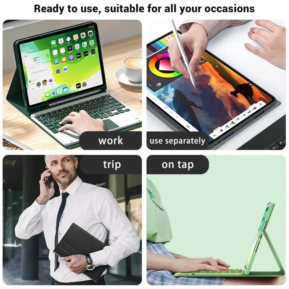 Keyboard Tablet Case for Samsung Galaxy Tab A9 Plus Leather Cover for Samsung Tab A9+ SM-X210 X216 X218 Magic Bluetooth Keyboard Case