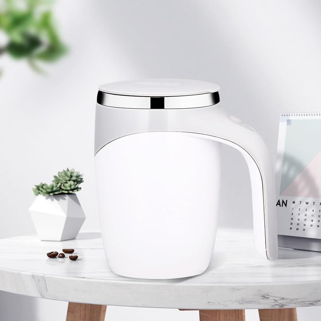 Self Stirring Mug with Lid Electric High Speed Mixing Cup Automatic Magnetic Cups for Coffee Milk Protein Powder At Home Office