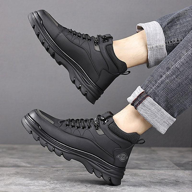 TUINANLE Winter Men Snow Boots Warm Plush Men's Ankle Boots Top Quality Non-slip Men's Hiking Shoes