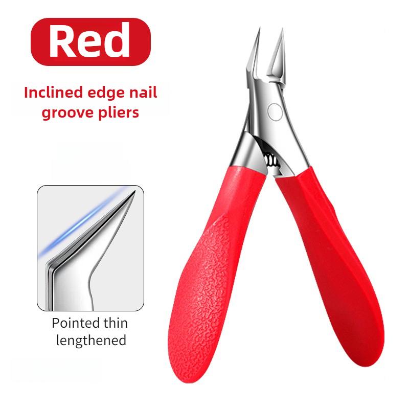 Stainless Steel Ingrown Toenail Clipper - Pointed Precision Blade, Thick and Hard Nail Compatible, Pedicure Tool for Long-Lastin