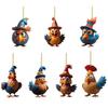 Turkey Cartoon Adorable Acrylic Car Ornament For Joyful Holiday Decor Tree