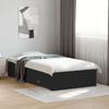 Vidaxl Bed Frame with Drawers, Black, 75X190 Cm