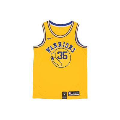 Classic Edition Swingman Connected NBA Jersey Golden State Warriors Kevin Durant Men Jersey Yellow AJ3878-729