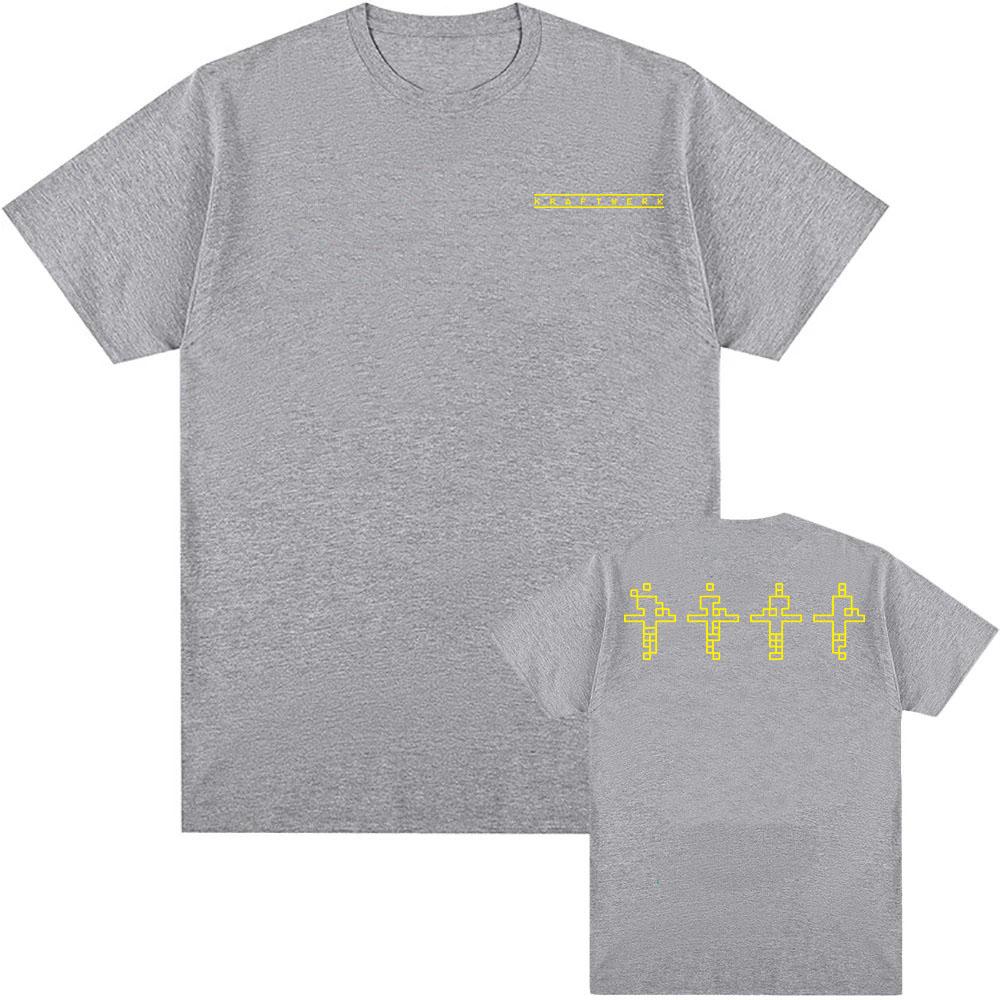 Kraftwerk Graphic Print T-shirt Short Sleeve Cotton Tshirts Unisex Streetwear Hip Hop Fashion Casual T Shirt Tees