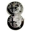 ALFA ROMEO Front- und Heck-Schwarzes Emblem-Set Alfa Romeo Giulia Stelvio Modifiziertes Emblem Auto-Logo Dekorative Zubehörteile