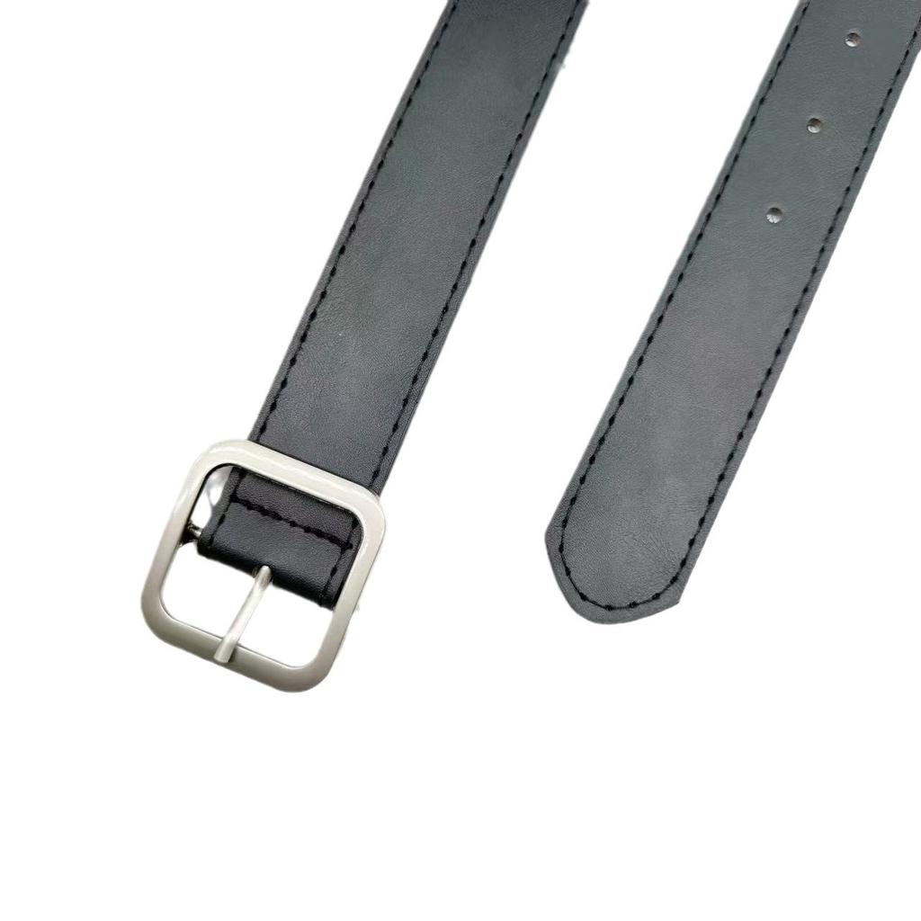 Simple Wind Square Buckle Belt Men's Universal Wide Belt Women's Belt