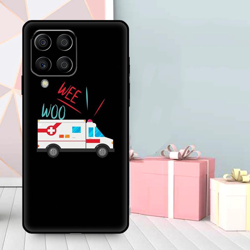 Wee Woo Ambulance Case For Samsung Galaxy M06 M11 M31 M14 M34 M54 M12 M32 M52 M15 M13 M16 M36 M56 M53 M35 M55