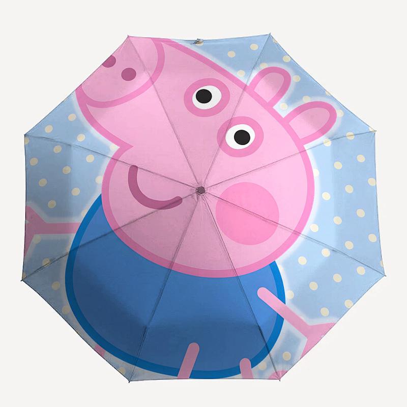 Peppa Pig, Automatic Opening and Closing, 8 Rib Structure Portable Umbrella, Suitable for Men and Women In All Seasons Perfect Gift for Ho