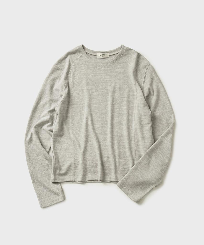 HOOVES Line Stitch Slub Long Sleeve [Light Gray]