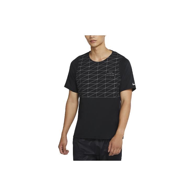 Nike Rise 365 Run Division Flash Running T Shirt Men's Black CU7877-010