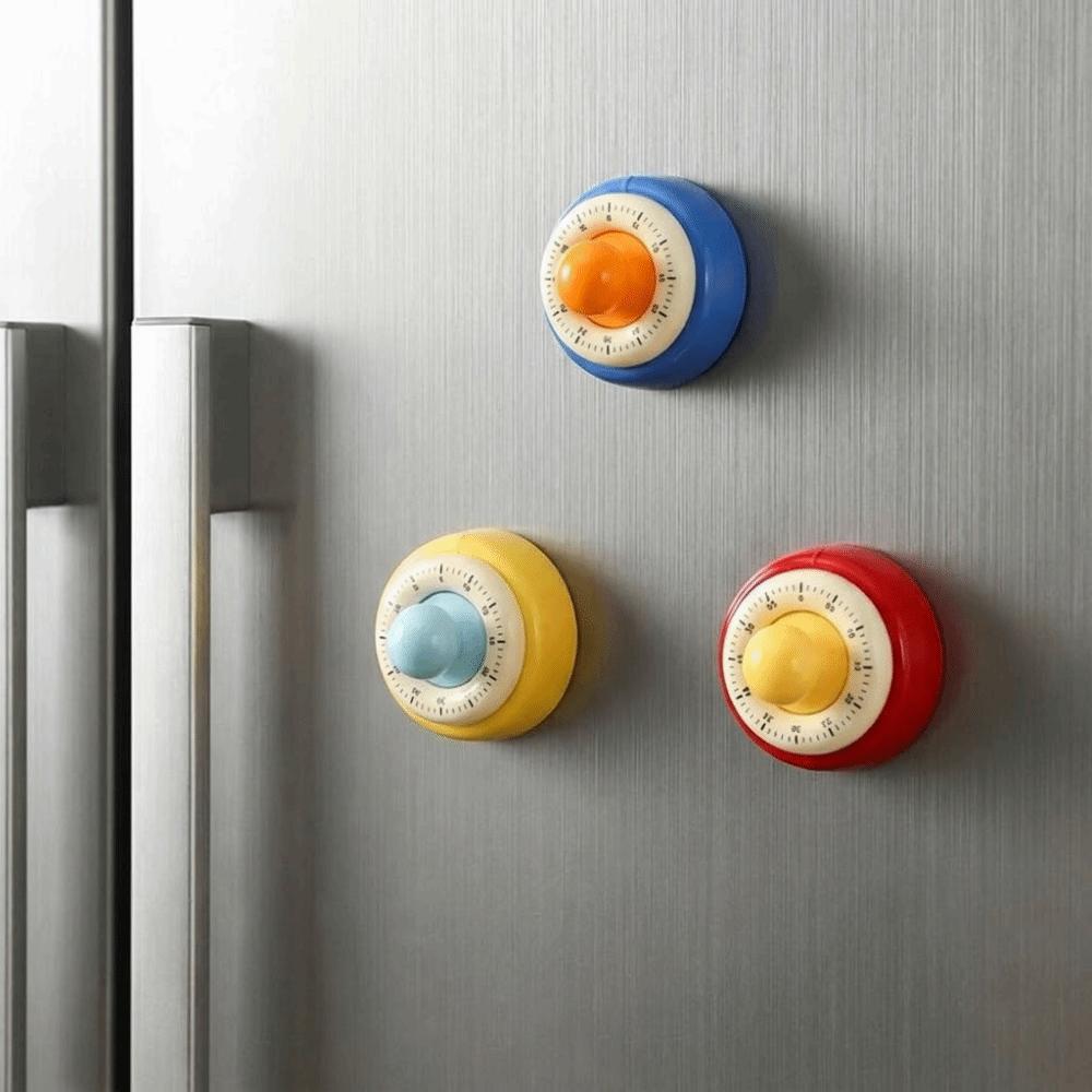 Round Refrigerator Magnet Timer 60 Minutes Visual Countdown Timer Children Study Timer  Learning
