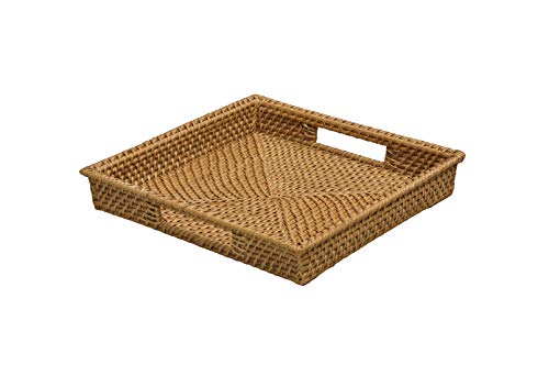 

Sakai Sangyo Rattan Square Tray (23.5cm) Bread Basket, Rattan Tray