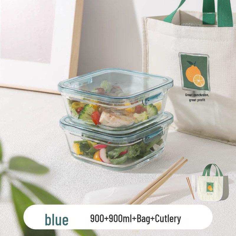 Microwaveable Glass Lunch Bento Box - Salad & Fresh Storage Container