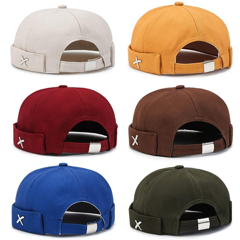 Brimless Skullies Cap Unisex Fashionable Hat Adjustable No Brim Baseball Cap for Men And Women Street Portable Docker Hat