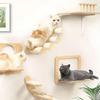 Cat Tree Pet Climbing Frame Wall Mounted Cat Nest Sisal Cat Scratching Post Clouds Jumping Platform Eco-friendly Wooden