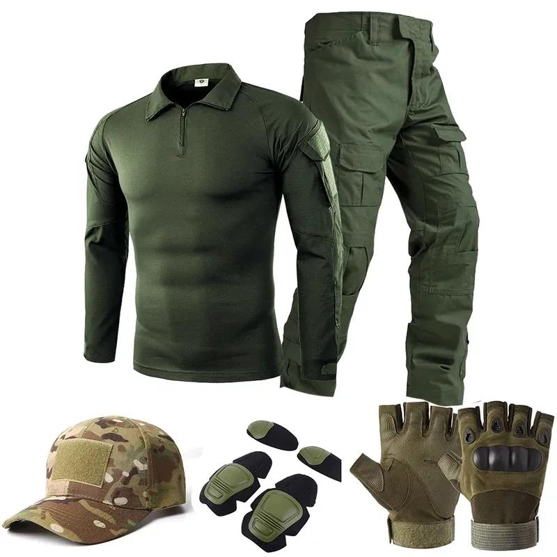 Tactical Uniform Suits Milit Outdoor Camouflage Suit Hunting Shirts Pants Fish Trainning Airsoft Paintball Clothes Sets