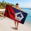 LOSC Lille FC Custom Beach Towel, Personalized Name Text Print, Football Logo Soft Quick‑Dry Towel Holiday Gift