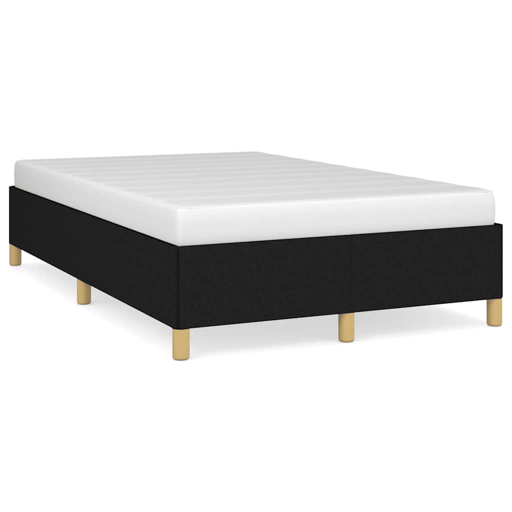 Bed Frame without Mattress Black 120 x 190 cm Fabric