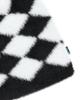 GLACK Gc076 Diamond Checker Hairy Knit Beanie (Black)