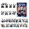 Set Scatola Panda da Collezione Calendari dell'Avvento 2026, Ornamento Appeso Carino in Acrilico 2D per Decorazioni Auto Albero di Natale, 24 Giorni Conto alla Rovescia di Natale