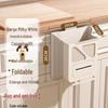 Punch-Free Wall-Mounted Foldable Trash Can for Kitchen and Bathroom.