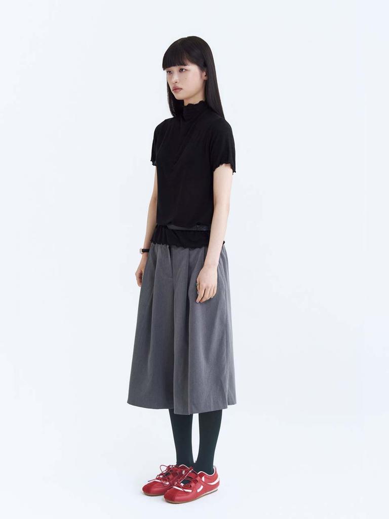 BIBORA Mero Mock Neck Short Sleeve (Black)