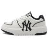 MLB Chunky Liner PU Abrasion Resistant Height Increasing Low top Skateboard Shoes Unisex Black White Gray 3ASXCA12N-50WHS(Team16-)